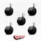 Service Caster 2-3/8'' Office Chair Casters Nylon Twin Wheel 3/8 Threaded Stem, 5PK SCC-UHTS02S60-NYS-381634-5 - alternate 2